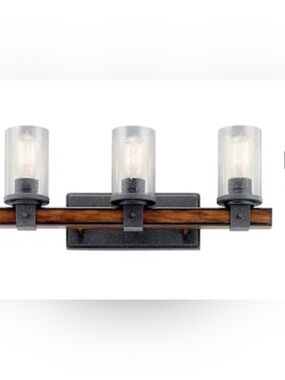 Kichler Barrington 22-in 3 Light Antique Farmhouse Bathroom Vanity light